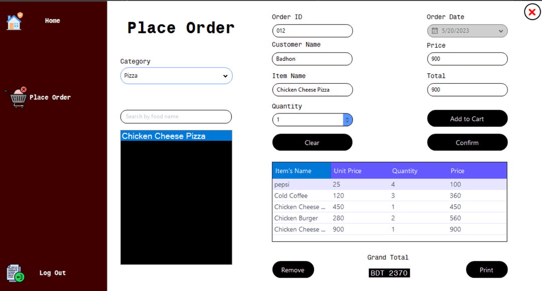 Restaurant Management System